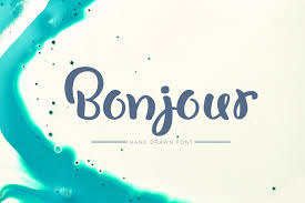 Sophia ronald is a crème de la crème modern calligraphy font with handwritten, sophisticated flows. Bonjour Hand Drawn Font In Fonts On Yellow Images Creative Store