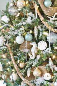 Coastal Christmas Home Tour Part 1 Sand And Sisal Coastal Christmas Decor Coastal Christmas Tree Beach Christmas Decorations