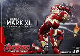 Hot toys iron man mark xliii avengers age of ultron 1/6. Amazon Com Hot Toys Qs005 Avengers Age Of Ultron Iron Man Mark Xliii 43 1 4 Scale Figure Toys Games
