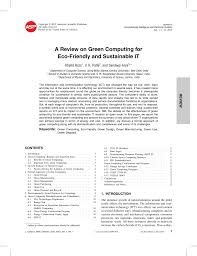 Direct local r&d efforts in green data centre technologies by providing research funding for key areas of research through the green data centre research grant call. Pdf A Review On Green Computing For Eco Friendly And Sustainable It
