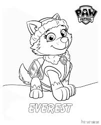 Paw patrol everest coloring pages | how to draw everest with colored markers. Chase Paw Patrol Printable Coloring Pages Printables Rubble Free For Kids Pj Stephenbenedictdyson Coloring Home