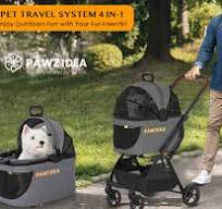 Amazon.com: PAWZIDEA Pet Stroller 4-in-1, Foldable Dog ...