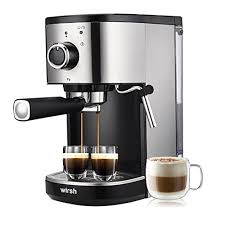 Personalise your coffee with the delonghi magnifica s coffee machine, which features adjustable coffee and water quantities, being able to prepare to cups from a single brew, 13 adjustable settings in the integrated coffee grinder and can be used with either coffee beans or ground coffee. Buy Wirsh Espresso Machine 15 Bar Espresso Maker With Milk Frother For Espresso Latte And Cappuccino Expresso Coffee Machine With 42 Oz Removable Water Tank Stainless Steel Online In Turkey B08fdqfc7t