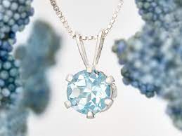 Classic Sky Blue Topaz Necklace Round 6mm Natural Brazilian Etsy Blue Topaz Necklace Sterling Silver Pendants Topaz Necklace