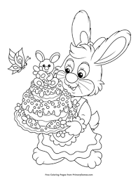 As you know that it will be especially available for you. Bunny Carrying An Easter Cake Coloring Page Free Printable Pdf From Primarygames