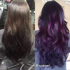 Brown and pink ombre hair in which you fall in love. Ion Semi Permanent Plum How To Dye Your Hair Purple Without Bleach 4 Steps 600 X 600 Pixels Hair Styles Hair Color Purple Temporary Hair Dye