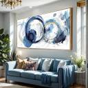 Amazon.com: Wall Art Abstract Art Paintings Blue Fantasy Colorful ...