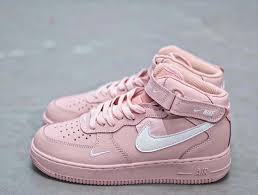 Air Force 1 Af1 Pink White Running Shoes Womens Sneakers In 2020 Nike Casual Shoes Nike Fashion Shoes White Running Shoes Womens
