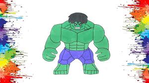 Atividades para crianças fazer em casa ou na escola; Hulk Lego L Desenho L Super Herois L Desenhando Desenho Youtube