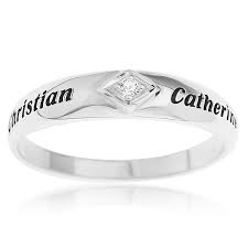 Silver rings as low as $9.00. Personalized Couples Promise Ring Sterling Silver
