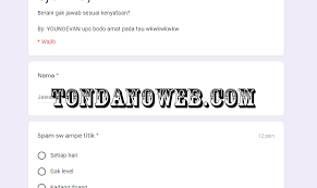 Perselingkuhan seorang koki.tes kesetiaan orang luar. Link Ujian Alay Docs Google Form Tondanoweb Com