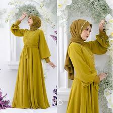 Anda tinggal pilih dan sesuaikan dengan acara yang akan anda datangi. Nau Busana Muslim Gamis Murah Gaun Pesta Muslimah Baju Pesta Wanita Kondangan Mewah Couple Shopee Indonesia