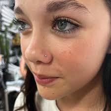 The most perfect nose piercing with a flat back stud done by Courtney'💎