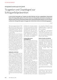 Ticagrelor Und Clopidogrel Zur Schlaganfallpravention Rosenfluh Ch