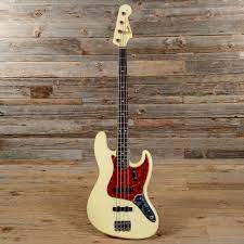 Fender Jazz Bass Olympic White W Matching Headstock 1965 S899 Chicago Music Exchange Fender Jazz Bass Fender Jazz Bass Guitar