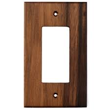 Black Walnut Wood Wall Plates 1 Gang Gfci Outlet Cover Black Walnut Wood Plates On Wall Wood Wall