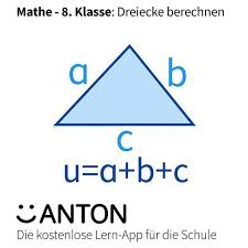 Oder anders gesagt galt für die fläche seite mal seite durch zwei nur für rechtwinklige dreiecke. Wir Berechnen Umfang Und Flacheninhalt Von Dreiecken Mathe Klasse8 Lernen Schule Novelty Sign Signs