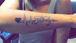 Family Heartbeat Tattoo On Forearm Done At By Jn Customs By Appointment Only Feb 12th 2019 870191 Heartbeat Tattoo Book Tattoo Forearm Tattoos
