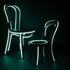 thonet chair neon art light chair unusual design chair