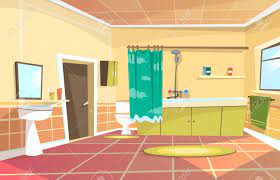Check spelling or type a new query. Vector Cartoon Bathroom Interior Background Template Royalty Free Cliparts Vectors And Stock Illustration Image 97304183