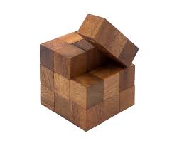 Wooden cube puzzle 7 pieces. Snake Cube Puzzle Or Serpent Cube Wooden Puzzle Toy Siammandalay