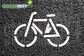 Bodenmarkierungsschablone Radfahrer Fahrrad Stencilboy De Die Dresdner Schablonenmanufaktur