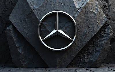 Download Mercedes-Benz metal logo, 4k, black stone backgrounds, creative, cars brands, Mercedes-Benz 3D logo, Mercedes-Benz logo, Mercedes logo, Mercedes-Benz, Mercedes wallpapers for desktop free. Pictures for desktop free