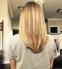 So the shorter you go, the more distinct your shape. V Shape In The Back With Some Long Layers My New Hair Style Very Good For My Thick Hair Hair Styles Thick Hair Styles Mid Length Blonde Hair