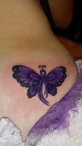 Fibro Tattoo Fibromyalgia Tattoo Purple Ribbon Tattoos Tattoos For Daughters