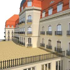 Hotel Low Poly 3d Model Low Poly 3d Models Low Poly 3d Hotel