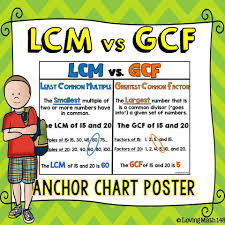 least common multiple lcm vs greatest common factor gcf