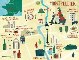 Carte Illustree Montpellier Les Regions De France Que Faire A Montpellier Cartes Illustrees