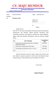 Harga tercantum belum termasuk ppn sebesar 10%. Contoh Surat Penawaran Barang Dan Harga Lengkap Contoh Surat