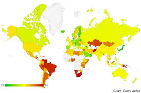 Global Crime Index Map (2019) | Download Scientific Diagram