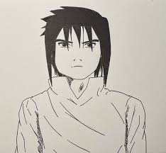 I decided not to add music to my ske. Sasuke Black White Drawn By Me Naruto