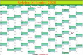 Template kalender 2021 file cdr corel draw lengkap hijriyah, jawa dan libur nasional. 2020 Druckbare Kalender Belgien Mit Feiertagen Pdf
