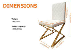 Modern Upholstered White Black Pu Leather Dining Chair Set Of 2 Stainless Steel Leg Gold Leather Dining Chairs Dining Chair Set Dining Room Design Modern