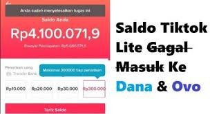 Check spelling or type a new query. Saldo Tiktok Lite Gagal Masuk Ke Dana Dan Ovo Update