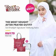 It offers a massive range of women bags ranging from rm 6 only. Go Shop Malaysia On Twitter Siti Khadijah Signature Telekung Aaira The Most Sought After Prayer Outfit Rm 179 Only And You Will Get Free Gifts Limited Time Promotion Shop Now Https T Co Rsgyhgltp8
