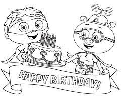 This nick jr australia uploaded by mr. Happy Birthday Big Cake For Alpha Pig From Whyatt In Superwhy Coloring Page Coloring Sky Coloring Pages Super Why Happy Birthday