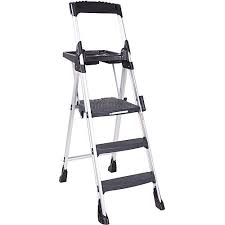 The project tray holds paint cans, tools and other supplies. Cosco Worlds Greatest 3 Step Folding Step Stool Aluminum Step Stool Heavy Duty Step Stool Non Marring Step Stool Cosco Step Stoo Work Platform Cosco Ladder