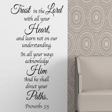 Trust In The Lord Vinyl Wall Art Stickers Bible Quote Decals B11 Wall Stickers Quotes Wall Quotes Wall Quotes Decals