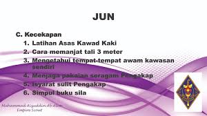 Seterusnya, luruskan barisan mengikut ahli yang paling kanan. Pengakap Kanak Kanak 8