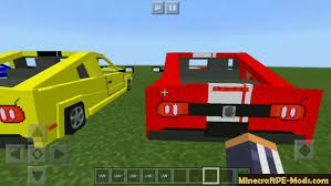 I found rainbow garage with super car underground in minecraft ! Ford Mustang Vehicle Minecraft Pe Mod Addon 1 17 32 1 16 221 Download
