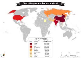 China has the largest population followed by india. What Are The Top 10 Countries With The Largest Armies In The World
