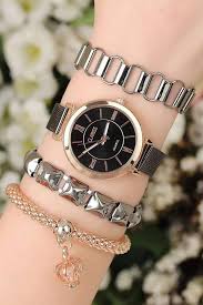 Women S Straw Metal Corded Watch Combo Samantha S Boutique Womens Watches Metal Michael Kors Watch