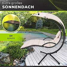 Hängeliege holz unique hängeliege längslattung aus holz für den garten und uploaded by judith greene on monday june 4th 2018 in category ideen. á…á… Tillvex Hangeliege Mit Gestell Und Sonnendach Schwebeliege Outdoor Sonnenliege Garten Relaxliege Mit Auflage Und Nackenkissen Beige Www Rattanmoebel Guenstiger De