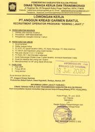 Lowongan pabrik tas ma / lowongan kerja palembang photos. Disnakertrans Lowongan Operator Sewing Di Pt Anggun Kreasi Garment Bantul