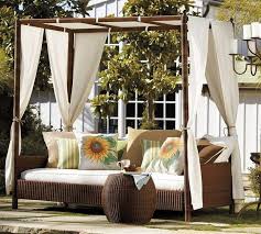 The versatile daybed is a great option for a spare bedroom or guestroom. Romantic Outdoor Canopy Beds Outdoor Canopy Bed Outdoor Beds Outdoor Daybed