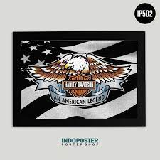 Jual Ip502 Poster Hiasan Dinding Harley Davidson Eagle Logo 45x30cm Kab Bandung Indoposter Tokopedia Harley Davidson Hiasan Poster